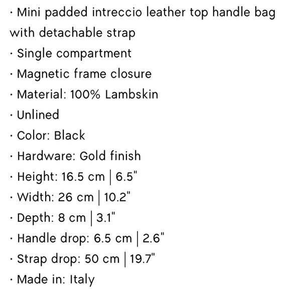 NEW Bottega Veneta Mini Handle Purse Bag - Picture 11 of 14